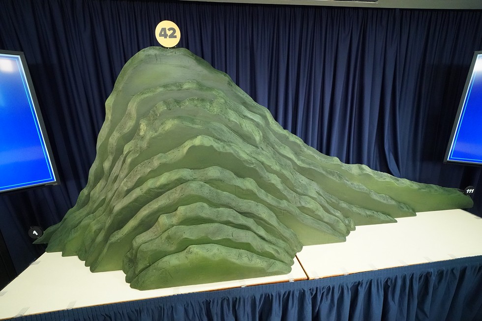 The styrofoam mountain Cuomo rolled out Monday as a metaphor for New York's battle with the coronavirus.
