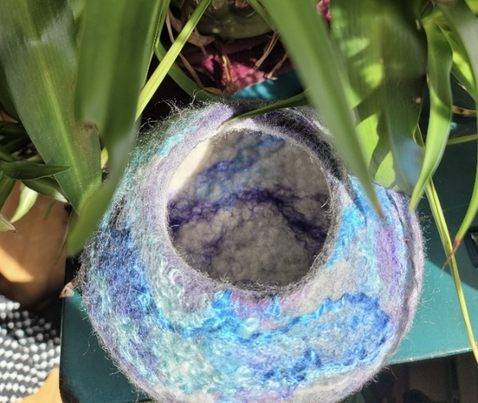 Beautiful Wet Felted Bowl