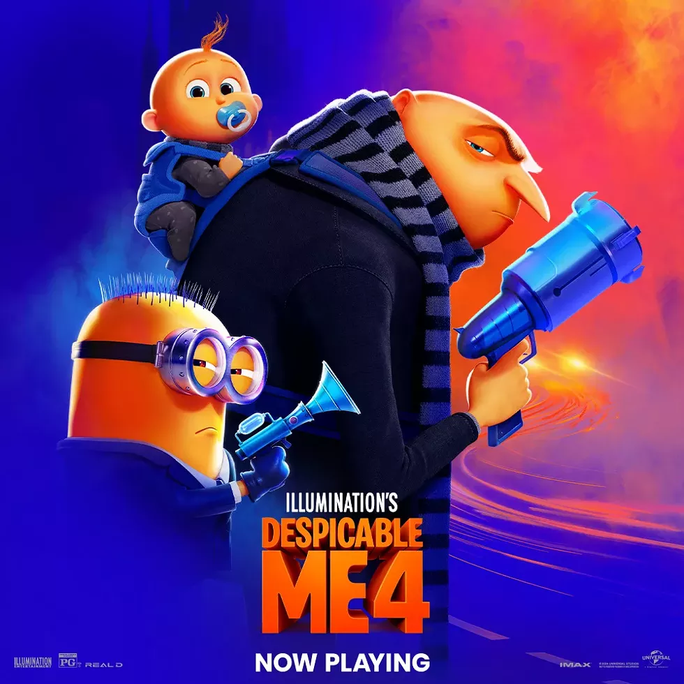 Gru and his Minions return with Gru Jr. in tow.