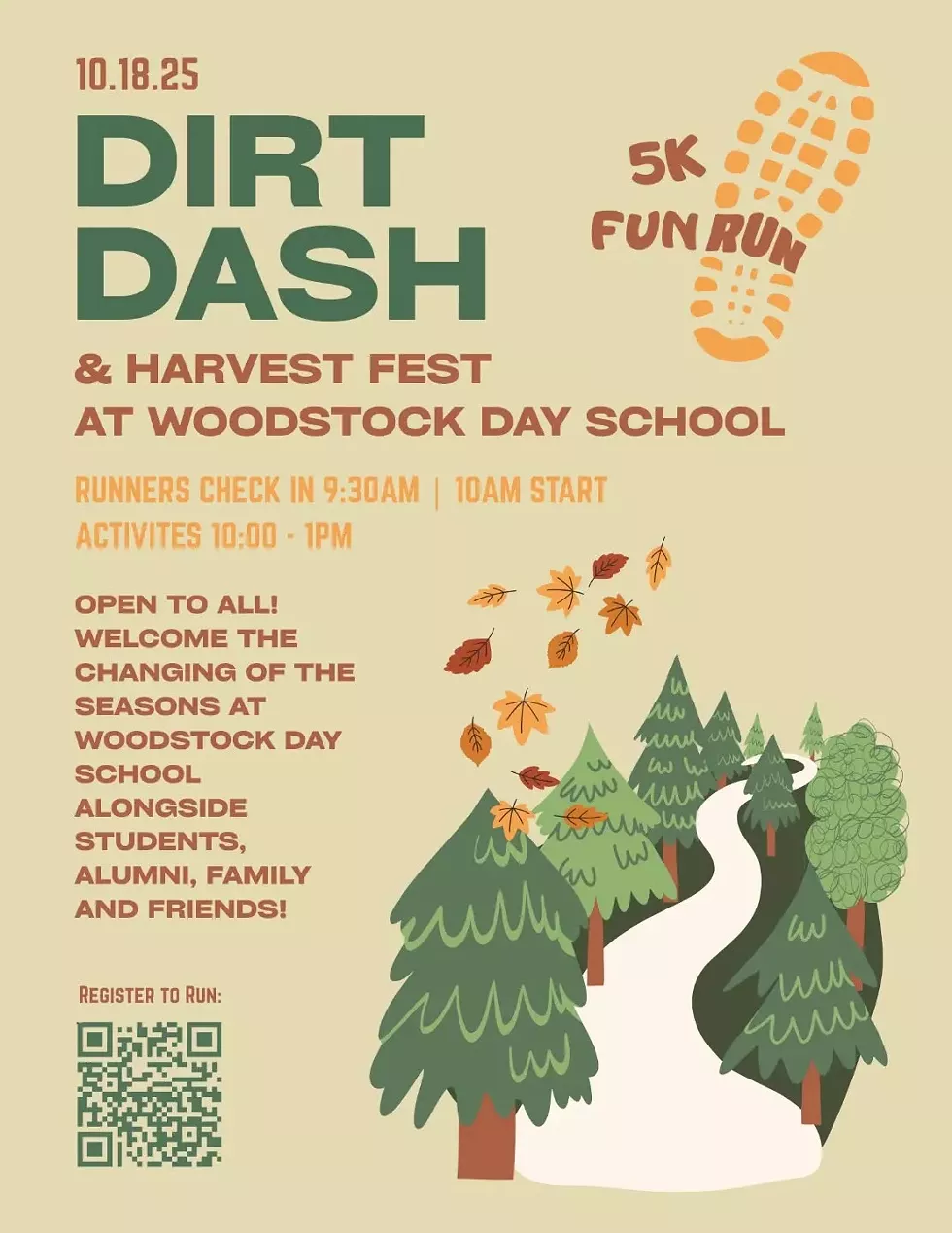 Join us for a 5K fun run followed by a community Harvest Fest with activities for all ages
