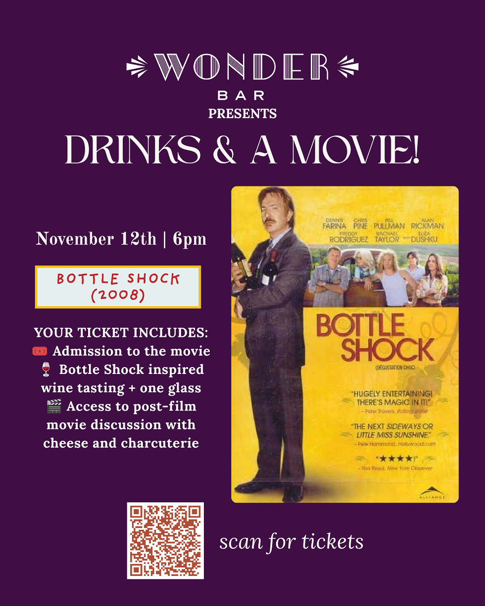 Drinks & A Movie: BOTTLE SHOCK