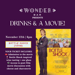 Image: Drinks & A Movie: BOTTLE SHOCK