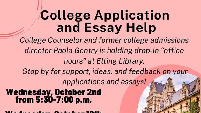 Image: Drop-In College Application and Essay Writing Help