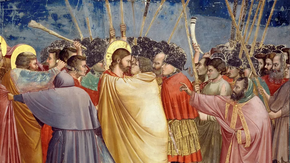 Detail of Giotto's Kiss of Judas
