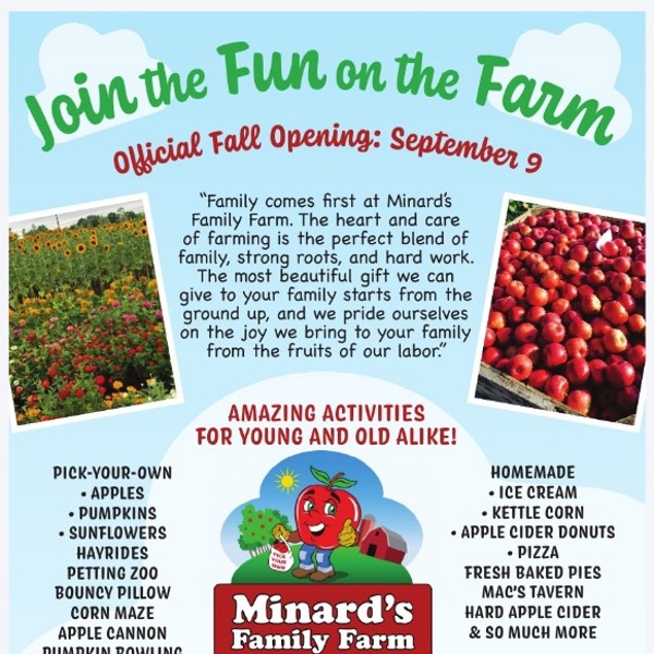 Fall Opening at Minard's Family Farm