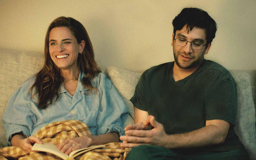 Amanda Peet with her co-star and director, Matthew Shear.