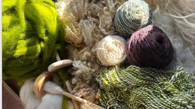 Image: Farm to Fiber: wool processing class at Garrison Art Center