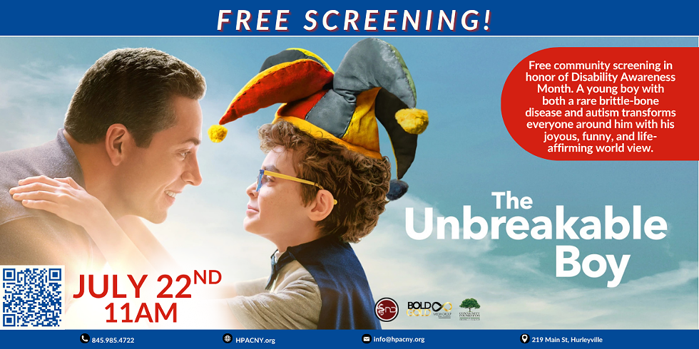 The Unbreakable Boy Free Community Film Screening at HPAC