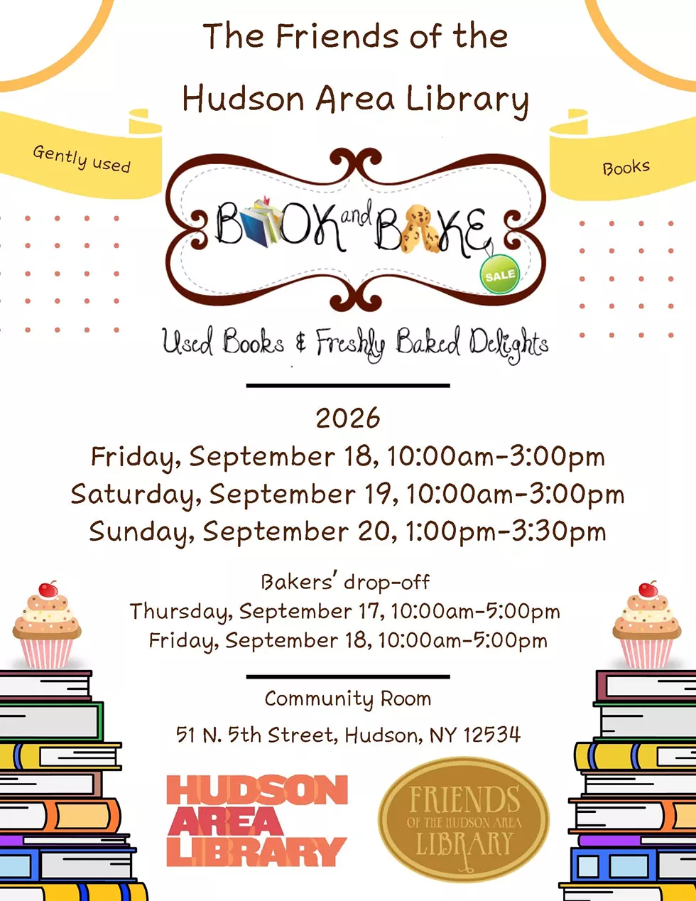 Book & Bake Sale Flyer