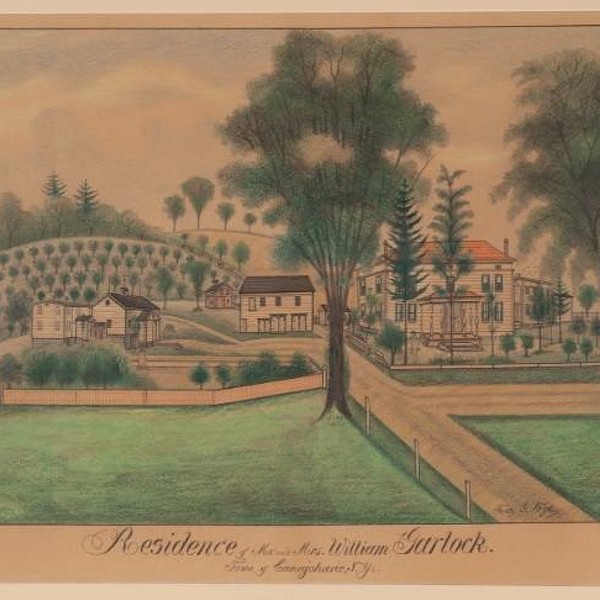 Residence of Mr. and Mrs. William Garlock Town of Canajoharie, NY October 6, 1894, Graphite on paper, Collection of the Arkell Museum