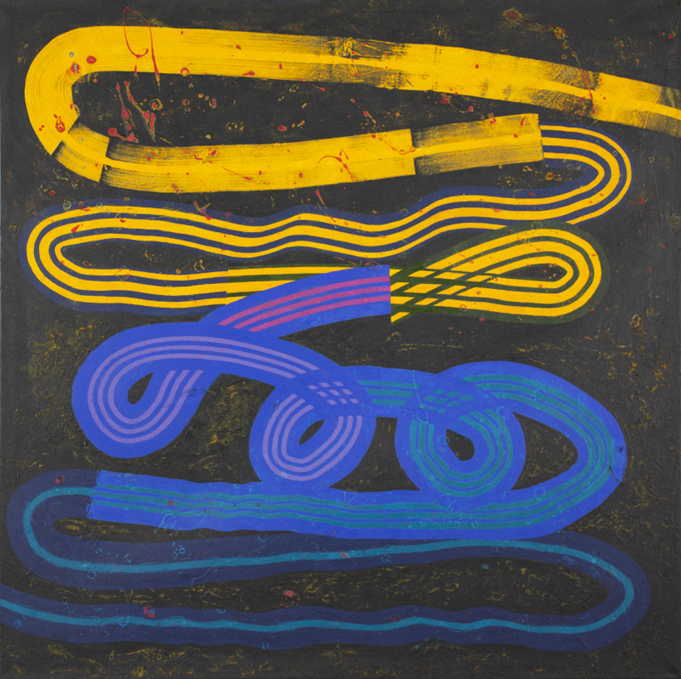 Gordon Fearey, New Wilderness, acrylic on canvas, 60 x 60 inches, 2025