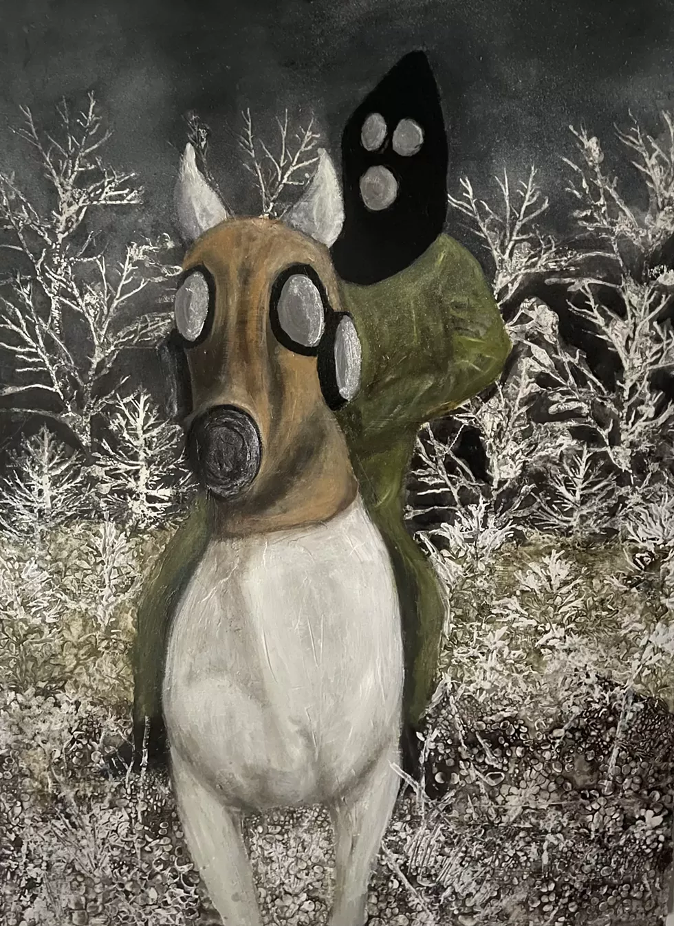 Nite Rider, Fresco on Paper, 30"x22"