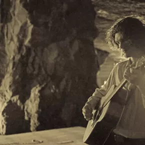 Image: Guitar Grand Champion plays Mining Songs in Historic Cement Mine