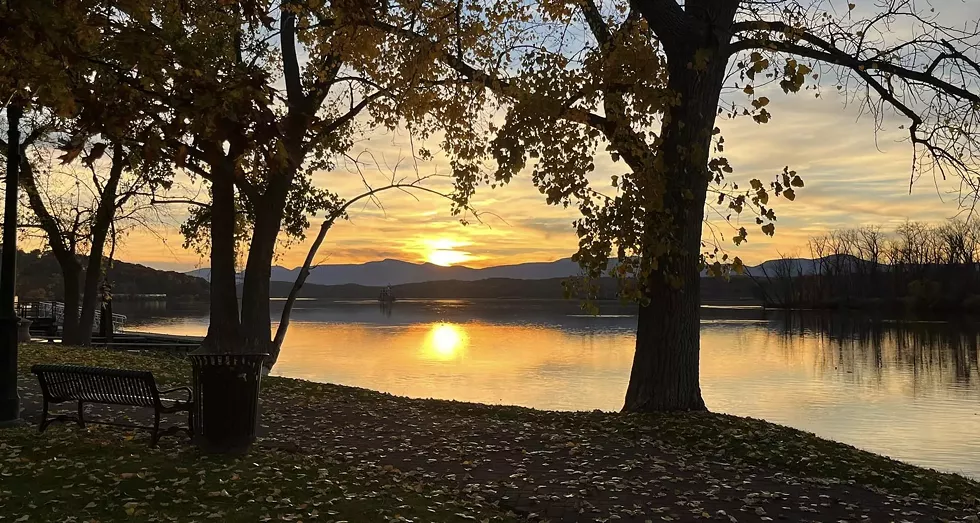 I took this today at about 5:40 pm as the sun was setting over the Catskills.
