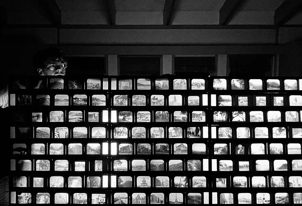 800 glass lantern slides made between 1890 and 1920