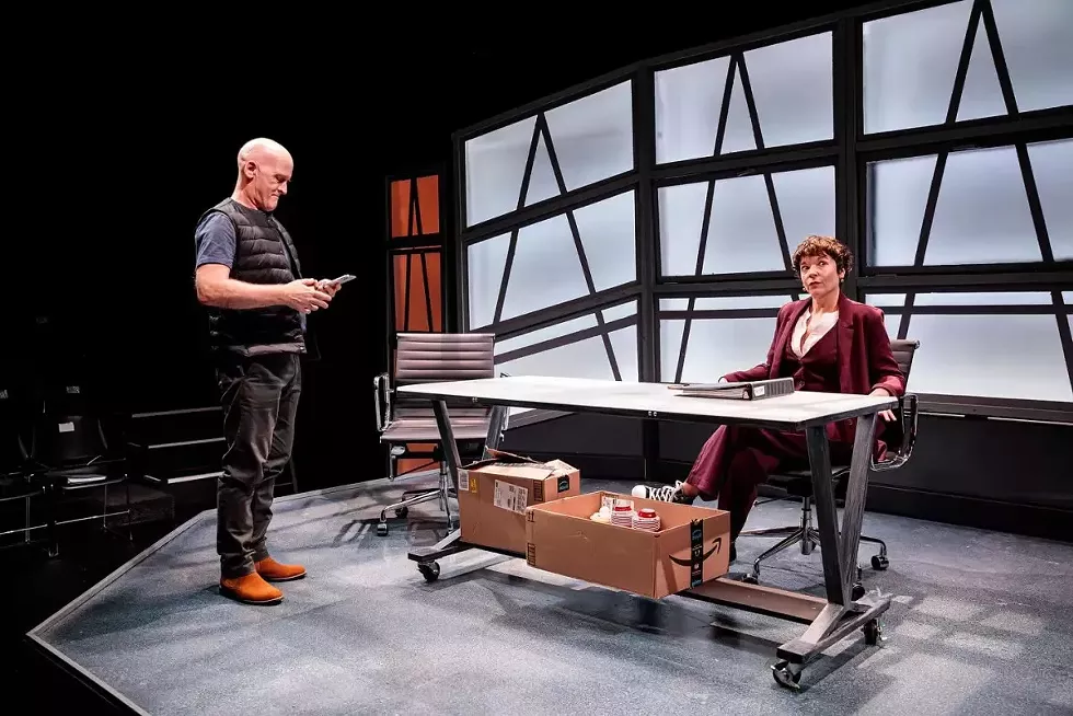 boston-playwrights-theatre-how-to-not-save-the-world-with-mr-bezos-mark-w-soucy-and-becca-a-lewis-benjamin-rose-photography.webp