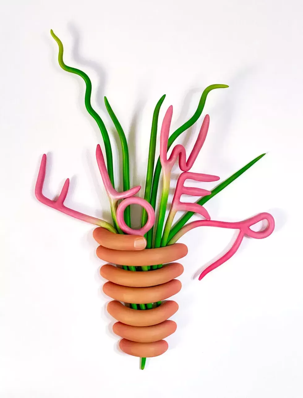 &ldquo;Flower,&rdquo; Marianna Peragallo, polymer clay and oil paint, 2020