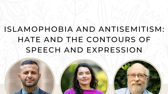 Image: Islamophobia and Antisemitism: Hate and the Contours of Speech and Expression