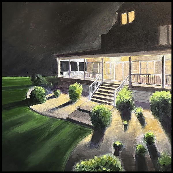 Porch Light, Acrylic on canvas, 24 x 24"
