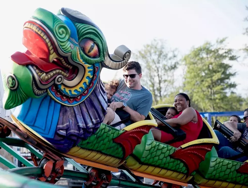 The carnival midway features rides for the whole family.