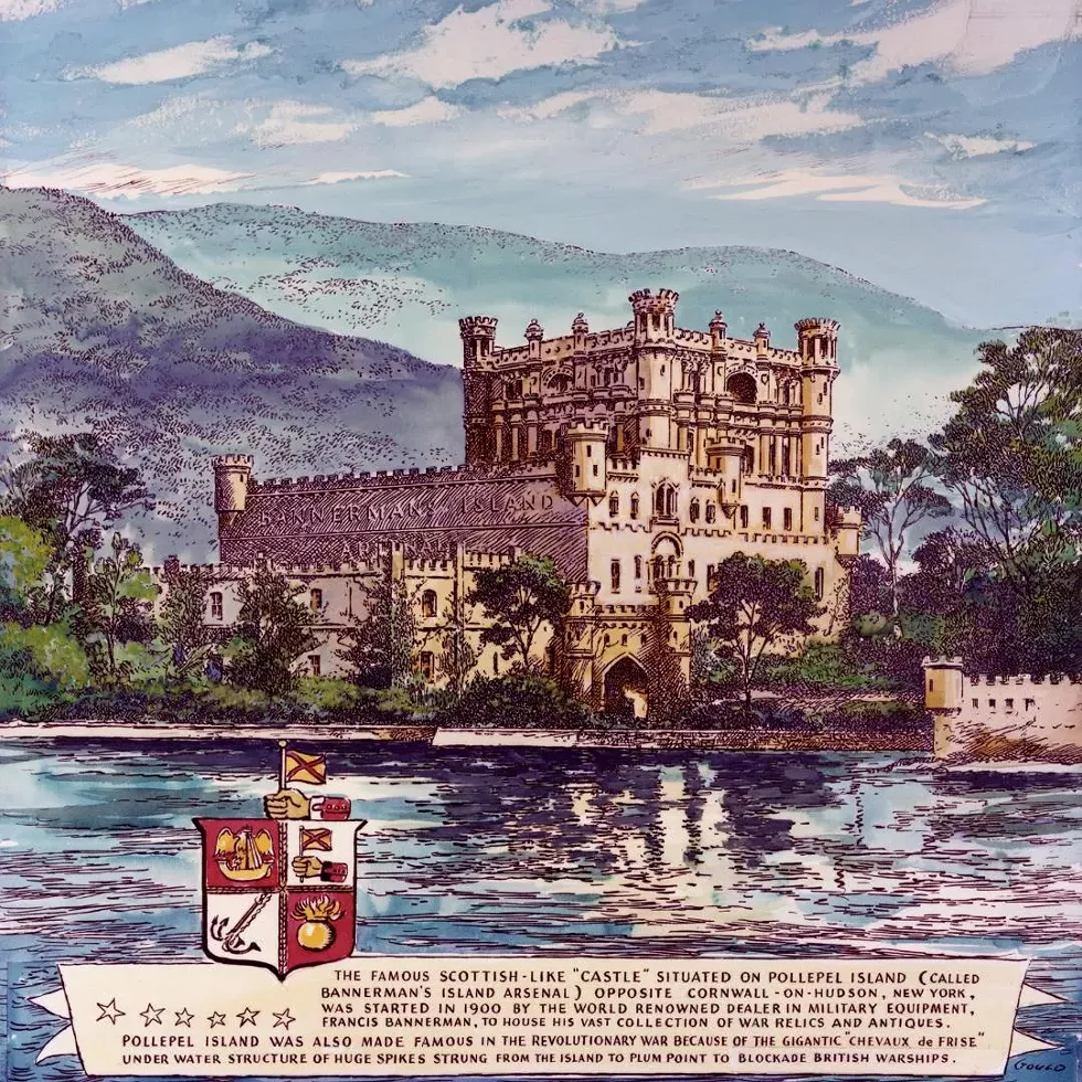 Bannerman Castle illustration by John Gould.
