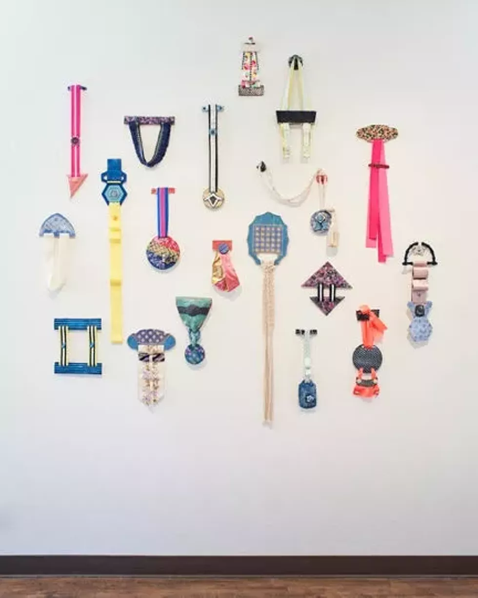 Lexa Walsh, Consolidated Mess: Decoration, 2022, Ceramics and Mixed Media, 96 x 96 x 5 inches