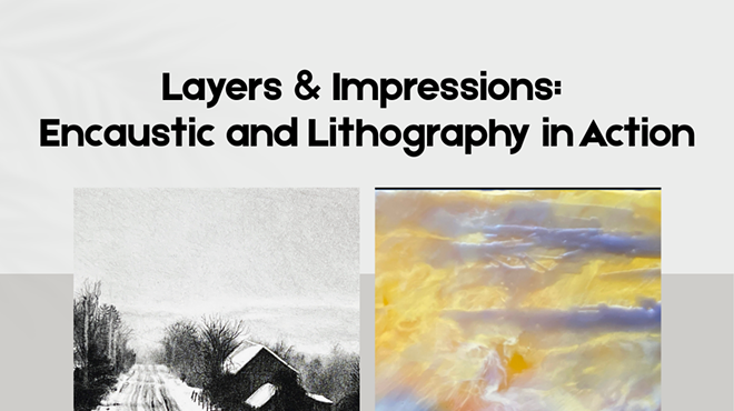 Image: Layers & Impression: Encaustic and Lithography in Action