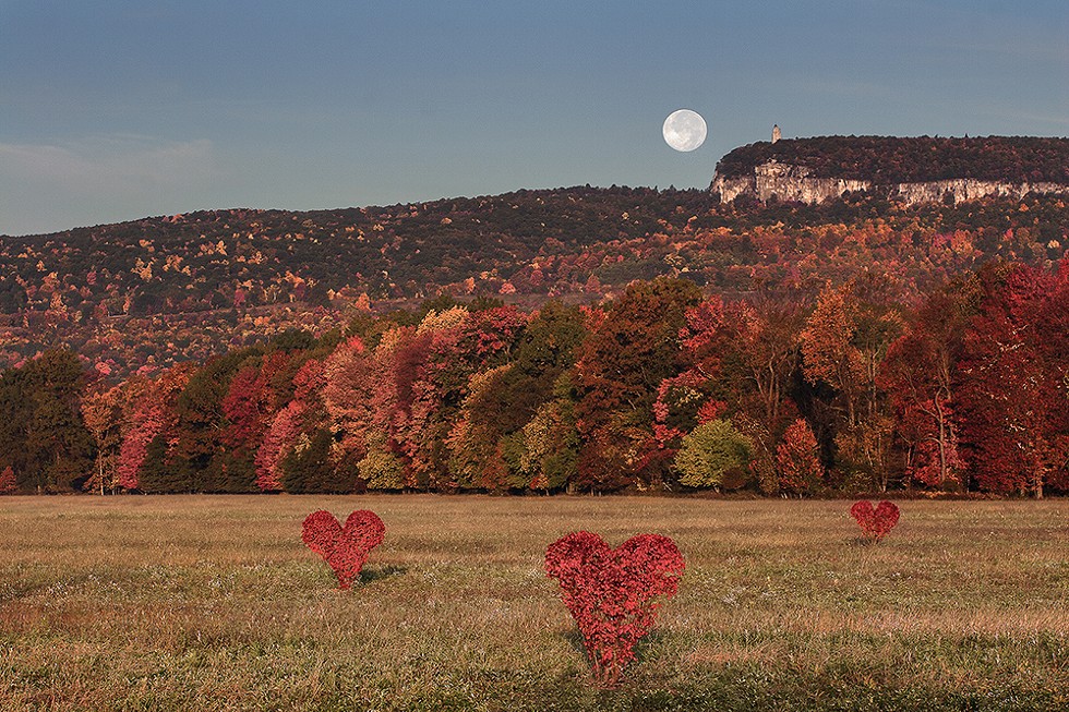 "Hearts and Moon," Joan Barker, photograph