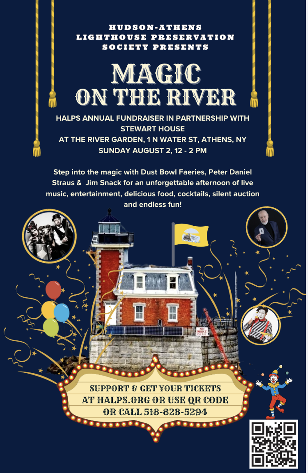 Magic on the River: A Circus-Themed Fundraiser for the Hudson-Athens Lighthouse