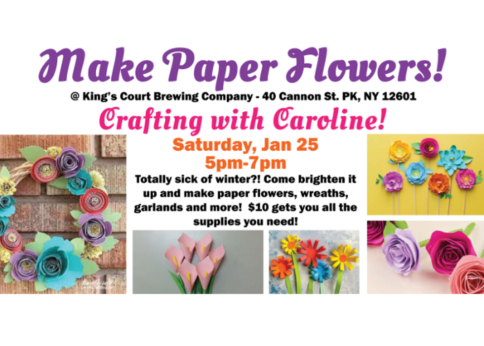 Collage of paper flower images