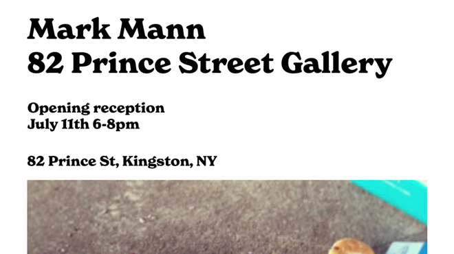 Image: Mark Mann opening at 82 Prince St Gallery