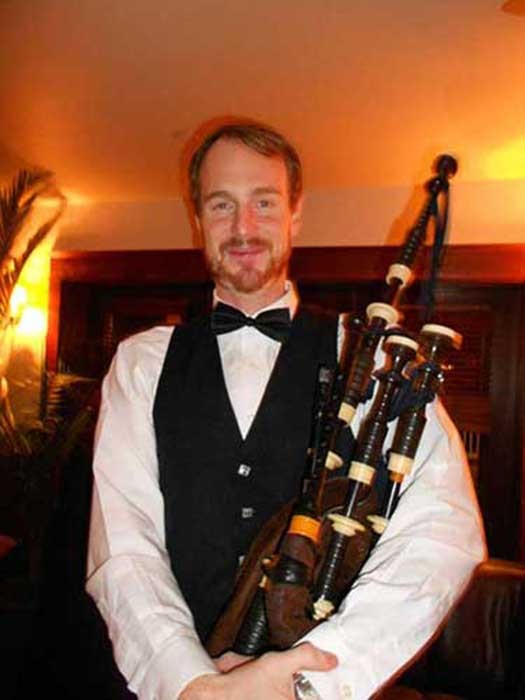 Master Piper Jeremy Freeman at Robbie Burns Night hosted by the Rhinecliff Hotel on January 31.