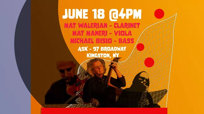 Image: Mat Walerian - clarinet, Mat Maneri - viola, Michael Bisio - bass