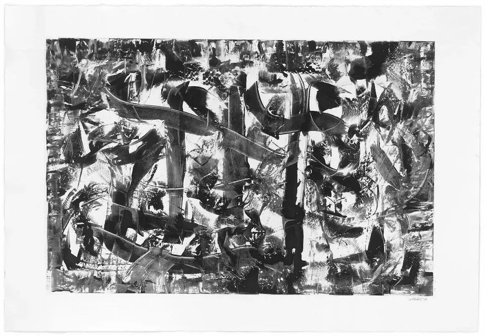Arabesque, Michel Goldberg, monotype, 35.5" x 46", 2008