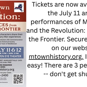 Image: Middeltown and the Revolution: Voices from the Frontier at The Open Eye Theater
