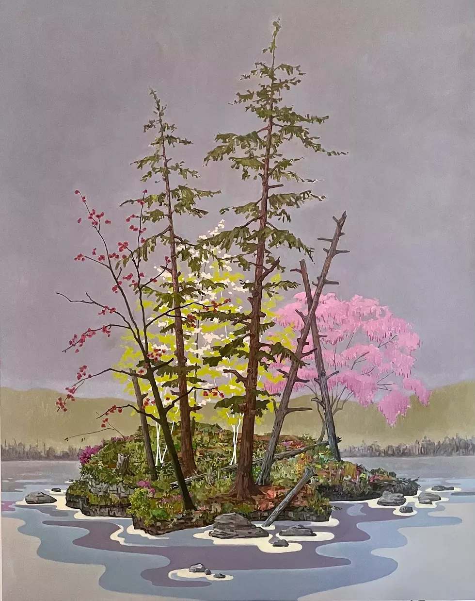 "Miracle Island," K. K. Kozik, 2023 oil on canvas, 72 x 57 inches