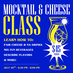 Image: Mocktail & Cheese Class
