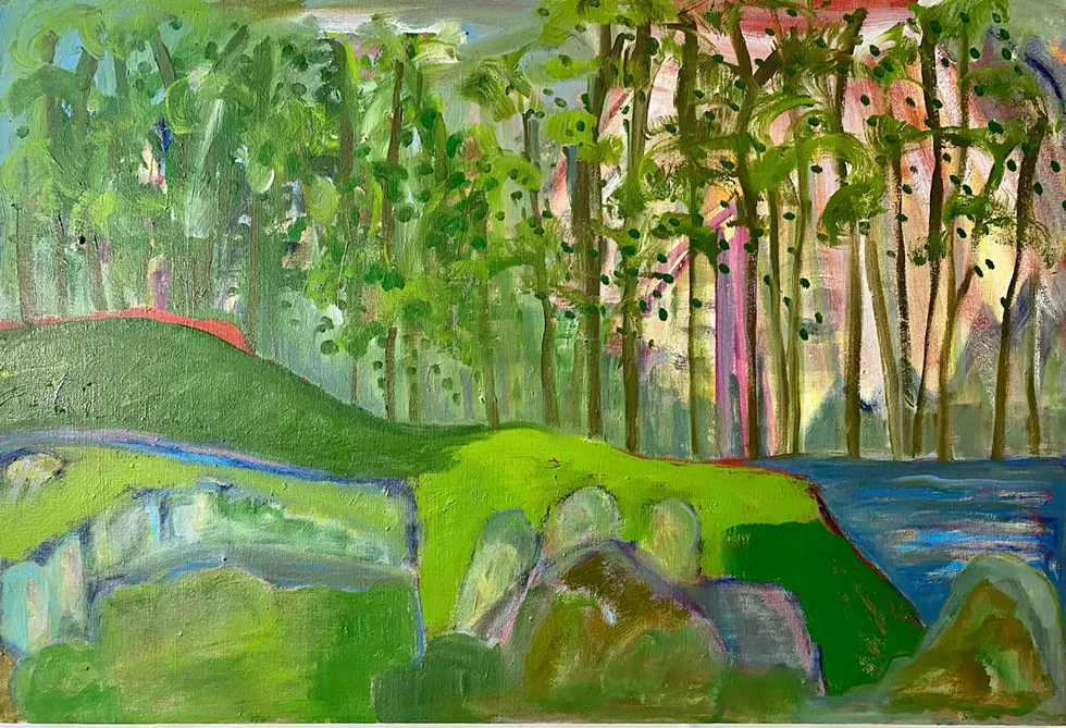Spring Fling I, 2023. Oil on canvas, 24x36".