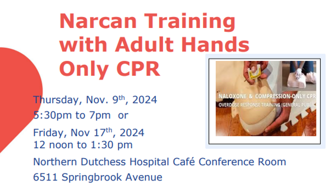 Narcan Training with Adult Hands Only CPR