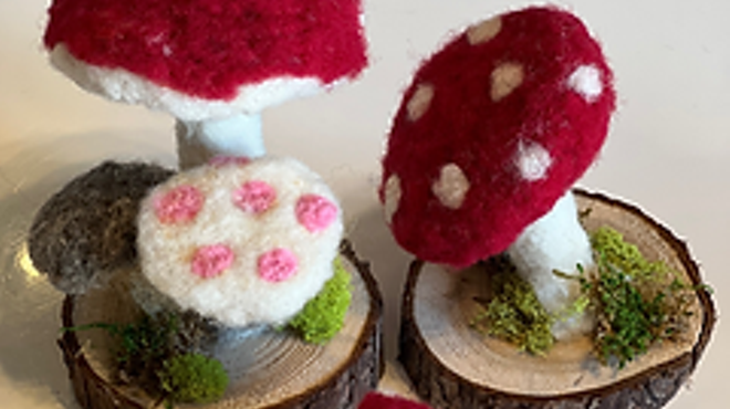 Image: Needle Felting Mushrooms