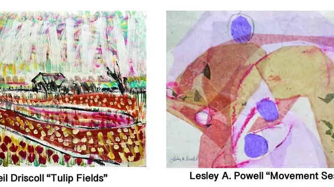 Image: Neil Driscoll "57 New Paintings" & Lesley A. Powell "Jux Ta Position"