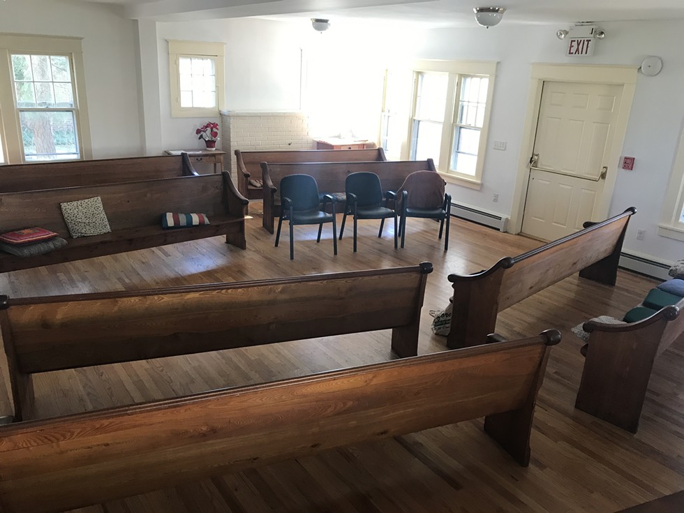 Meeting house, empty of bodies but full of spirit