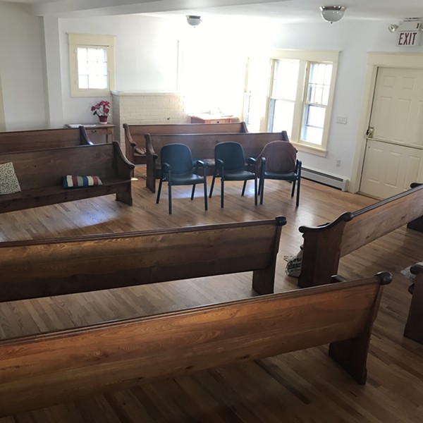 Meeting house, empty of bodies but full of spirit