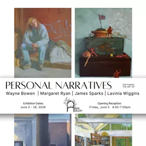 Image: Opening Reception Friday, June 5 at 4:00pm for Personal Narratives at Arbor Gallery