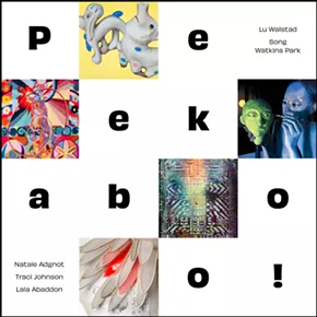 Image: Peekaboo! Natale Adgnot, Traci Johnson, Lala Abaddon, Lu Walstad, and Song Watkins Park