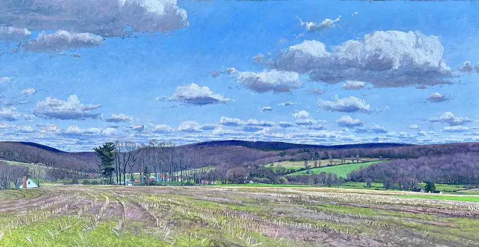 Eric Forstmann, Tannerville Early Spring, 2024, o/b, 24x47"