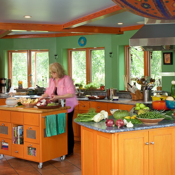 Chef Diane Hagedorn in the Spiral House kitchen