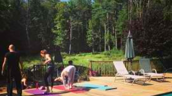 Poolside Yoga and a Swim in Woodstock
