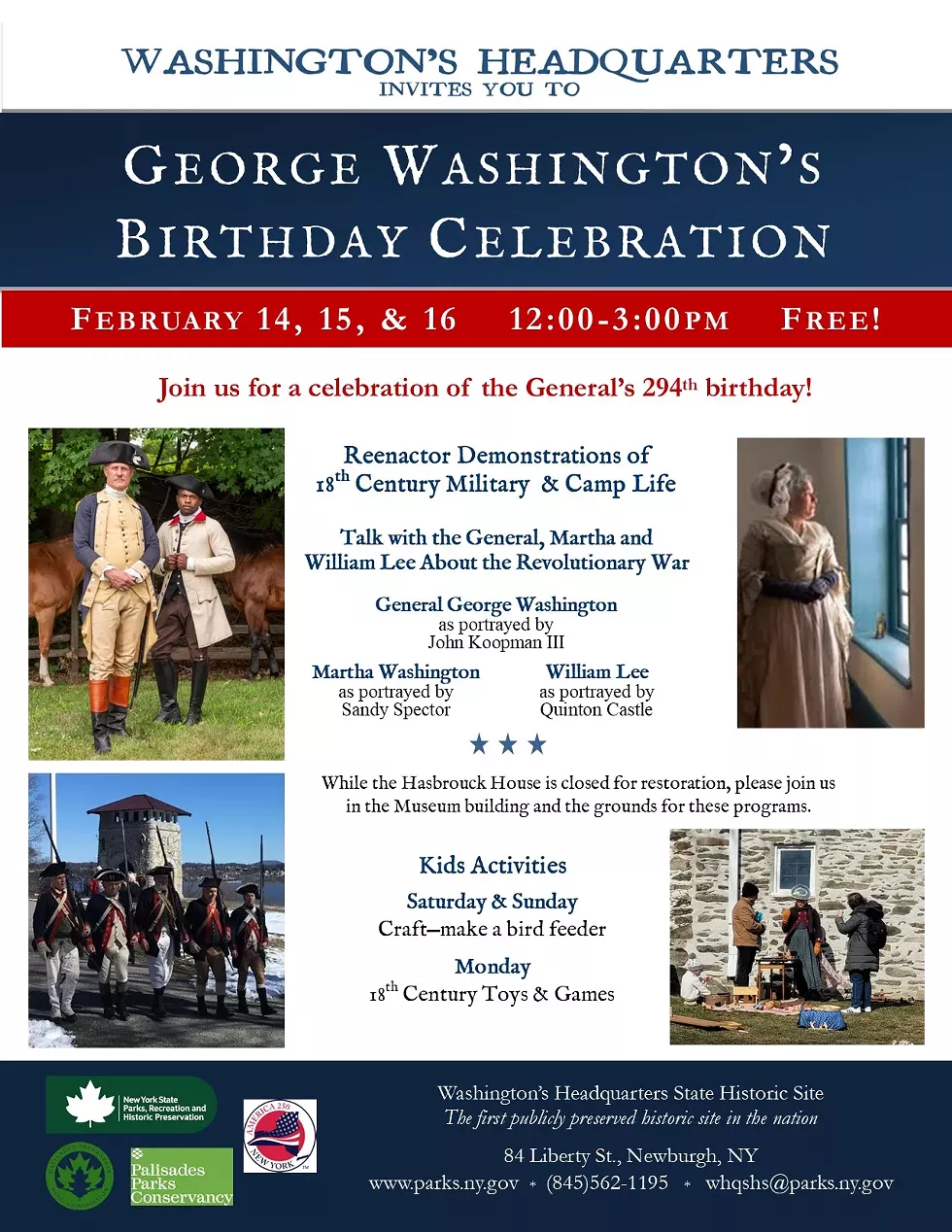 Presidents' Day at Washington's Headquarters