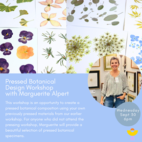 Image: Pressed Botanical Design Workshop with Marguerite Alpert